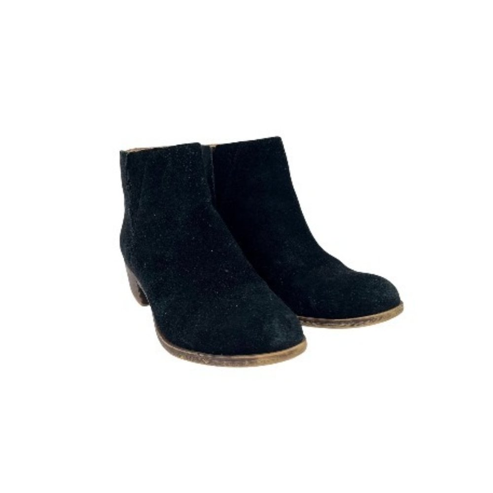 Lucky Brand Benissa Black Suede Ankle Boots Size 8M/38